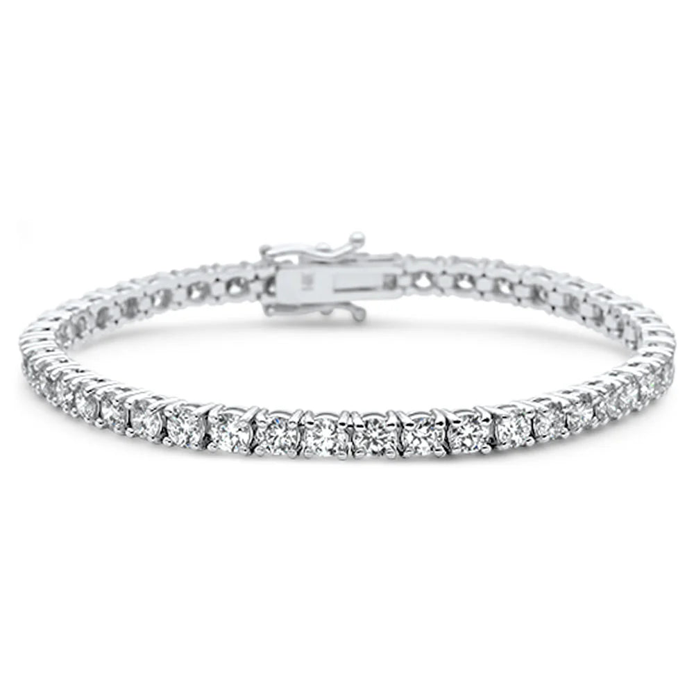 6.00ct 14K White Gold Natural Diamond Tennis Bracelet 7"