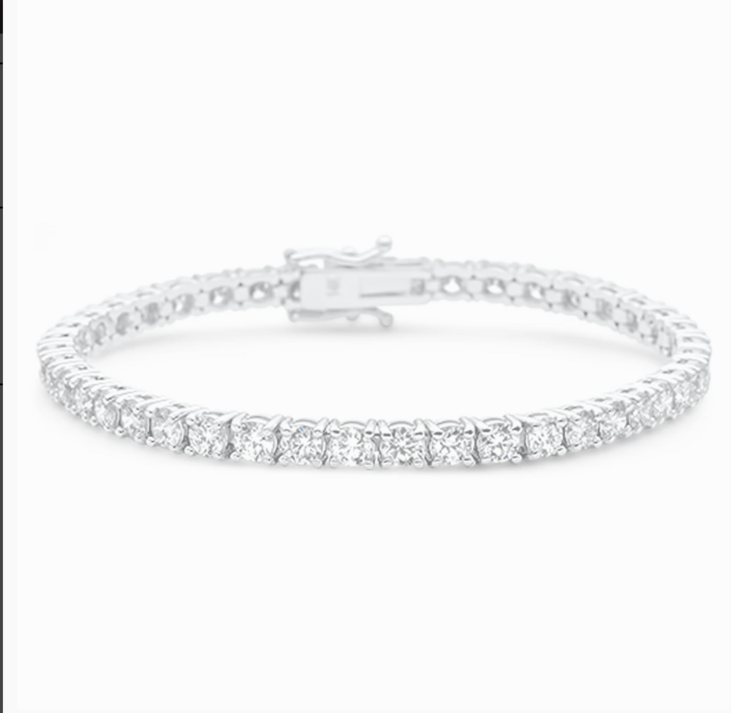 8.47ct 14K White Gold Natural Diamond Tennis Bracelet 7"