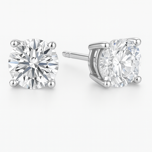 4.00TCW 14K White Gold Lab Grown Diamond Stud Earrings