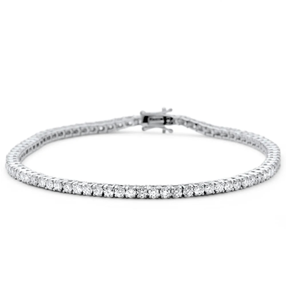 1.00ct 14K White Gold Natural Diamond Tennis Bracelet 7"