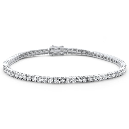 5.00ct 14K White Gold Natural Diamond Tennis Bracelet 7"
