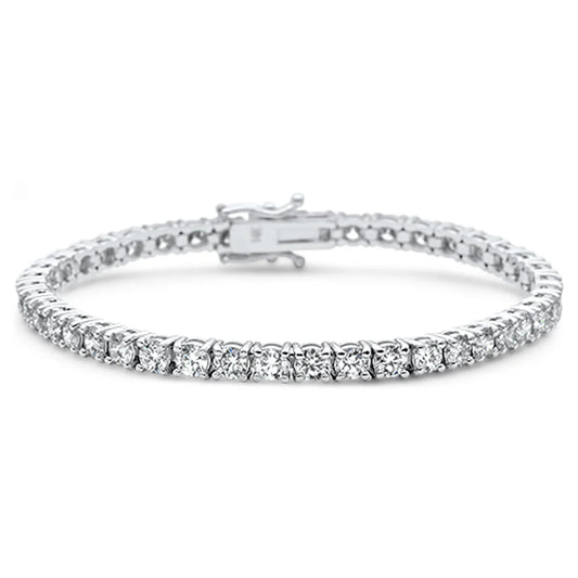 6.00ct 14K White Gold Natural Diamond Tennis Bracelet 7"